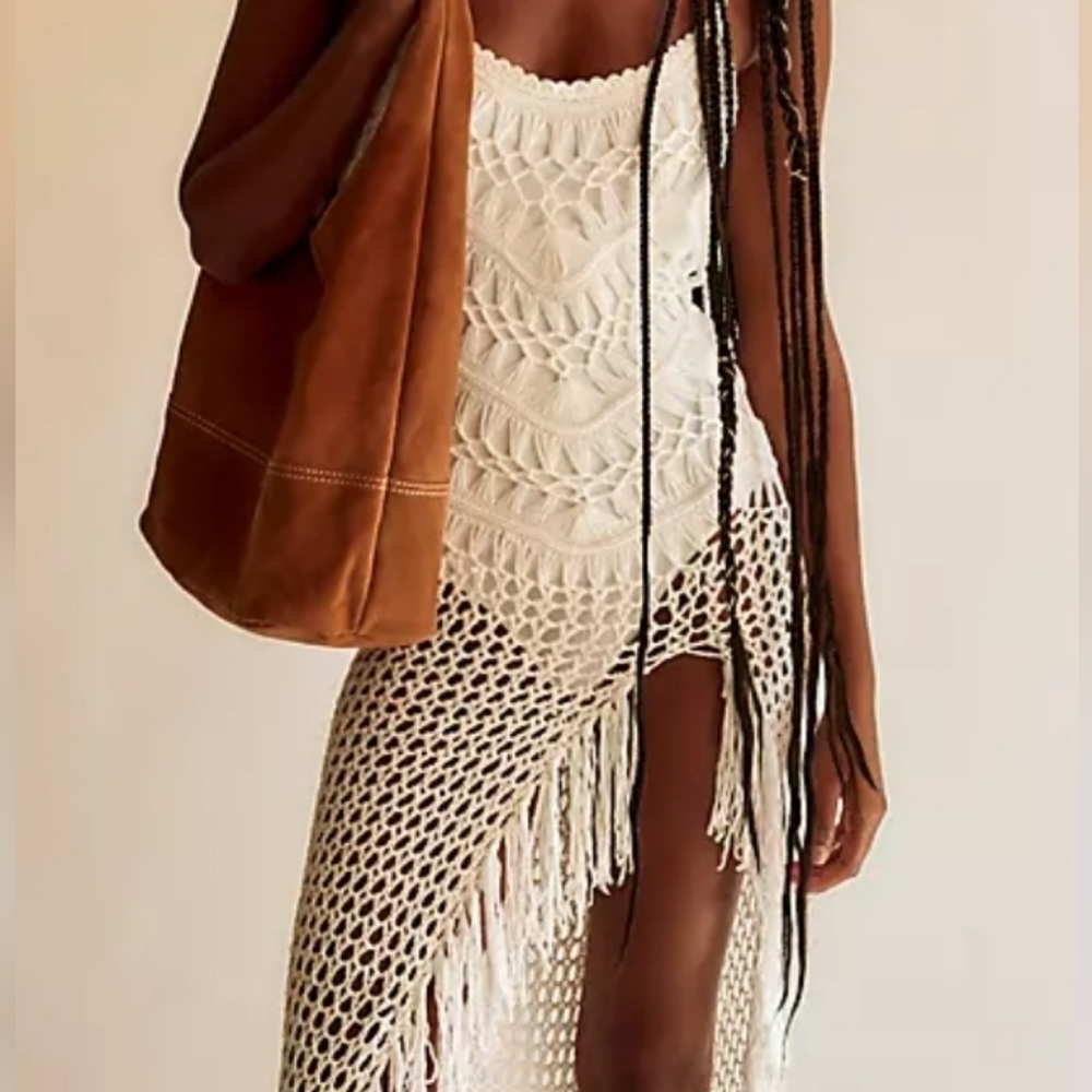 Free People Backstage Pass Crochet Fringe Bodysuit - Picture 2 of 7